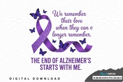 Purple ribbon alzheimer's awareness sublimation png design Product Image 1