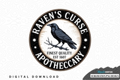 Raven's curse apothecary sublimation png design Product Image 1