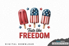 Patriotic popsicles sublimation png design Product Image 1