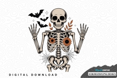 Skeleton halloween sublimation png design Product Image 1