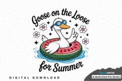 Goose on the loose for summer sublimation png design Product Image 1