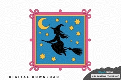 Whimsical witch sublimation png design Product Image 1