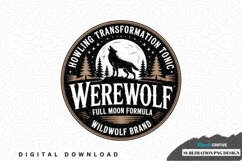 Werewolf full moon formula sublimation png design Product Image 1