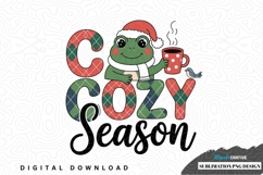 Cozy season frog sublimation png design Product Image 1