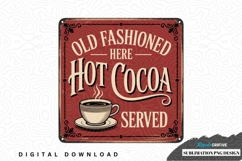 Vintage hot cocoa sign sublimation png design Product Image 1