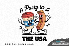 Party in the usa sublimation png design Product Image 1