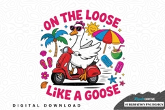 On the loose like a goose sublimation png design Product Image 1