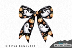 Halloween themed sublimation bow design Product Image 1