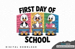First day of school ducklings sublimation png design Product Image 1