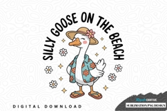 Silly goose on the beach sublimation png design Product Image 1