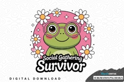 Social gathering survivor frog sublimation design Product Image 1
