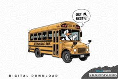 Cartoon school bus sublimation design Product Image 1