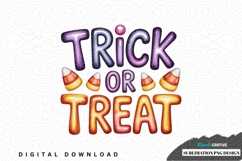 Trick or treat candy corn halloween sublimation png design Product Image 1