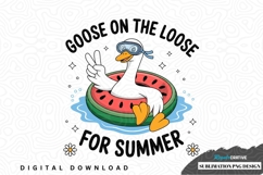 Goose on the loose for summer sublimation png design Product Image 1