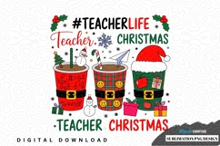 #teacherlife teacher christmas sublimation png design Product Image 1