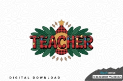 Teacher christmas sublimation png design Product Image 1