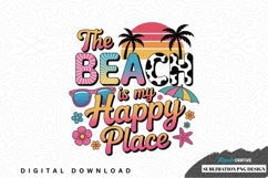 The beach is my happy place sublimation png design Product Image 1