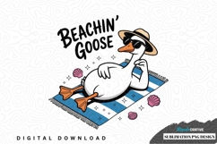 Beachin' goose sublimation png design Product Image 1