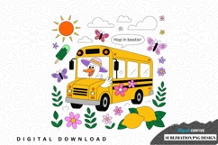 Whimsical school bus sublimation png design Product Image 1