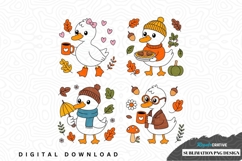 Autumn themed duck sublimation png design Product Image 1