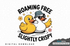 Roaming free slightly crispy ducks sublimation png design Product Image 1