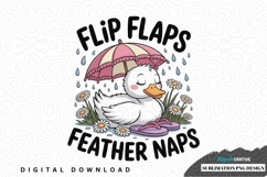 Flip flaps feather naps sublimation png design Product Image 1