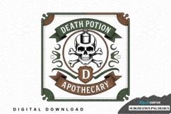Death potion apothecary sublimation png design Product Image 1