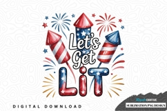 Let's get lit fireworks design Product Image 1