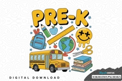 Pre-k school supplies sublimation png design Product Image 1