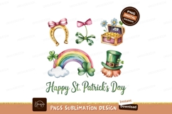 Watercolor St Patricks Day Graphics Sublimation PNG Product Image 1
