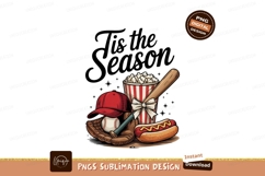 Festive Baseball Season Sublimation PNG Product Image 1