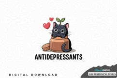 Antidepressants cat sublimation png design Product Image 1