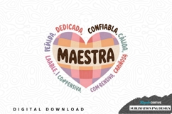 Maestra heart sublimation png design Product Image 1