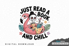 Just read a book and chill sublimation png design Product Image 1