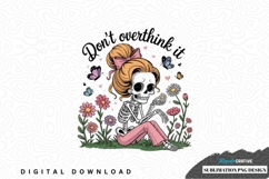 Don't overthink it sublimation png design Product Image 1