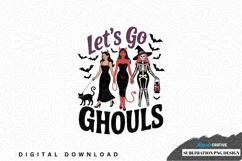 Let's go ghouls halloween sublimation design Product Image 1