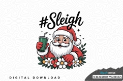 Funny santa claus sublimation png design Product Image 1