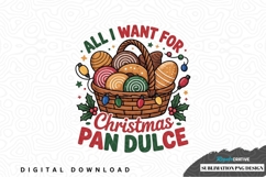 All i want for christmas pan dulce sublimation png design Product Image 1