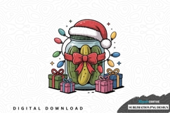 Christmas cactus in a jar sublimation png design Product Image 1