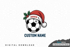 Customizable christmas soccer ball sublimation png design Product Image 1