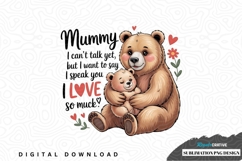 Mummy bear sublimation png design Product Image 1