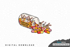 Serotonin booster bunny sublimation png design Product Image 1