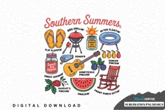 Southern summers sublimation png design Product Image 1