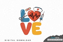 Love for nurses sublimation png design Product Image 1