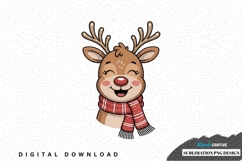 Cute reindeer sublimation png design Product Image 1