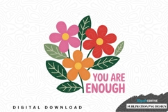 Inspirational flower bouquet sublimation png design Product Image 1