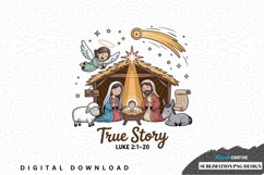True story nativity sublimation png design Product Image 1