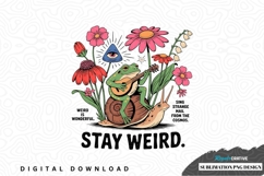 Stay weird frog sublimation png design Product Image 1