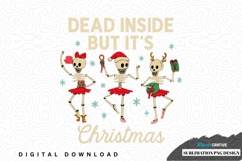 Dead inside but it's christmas sublimation png design Product Image 1