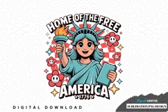 Home of the free america sublimation png design Product Image 1